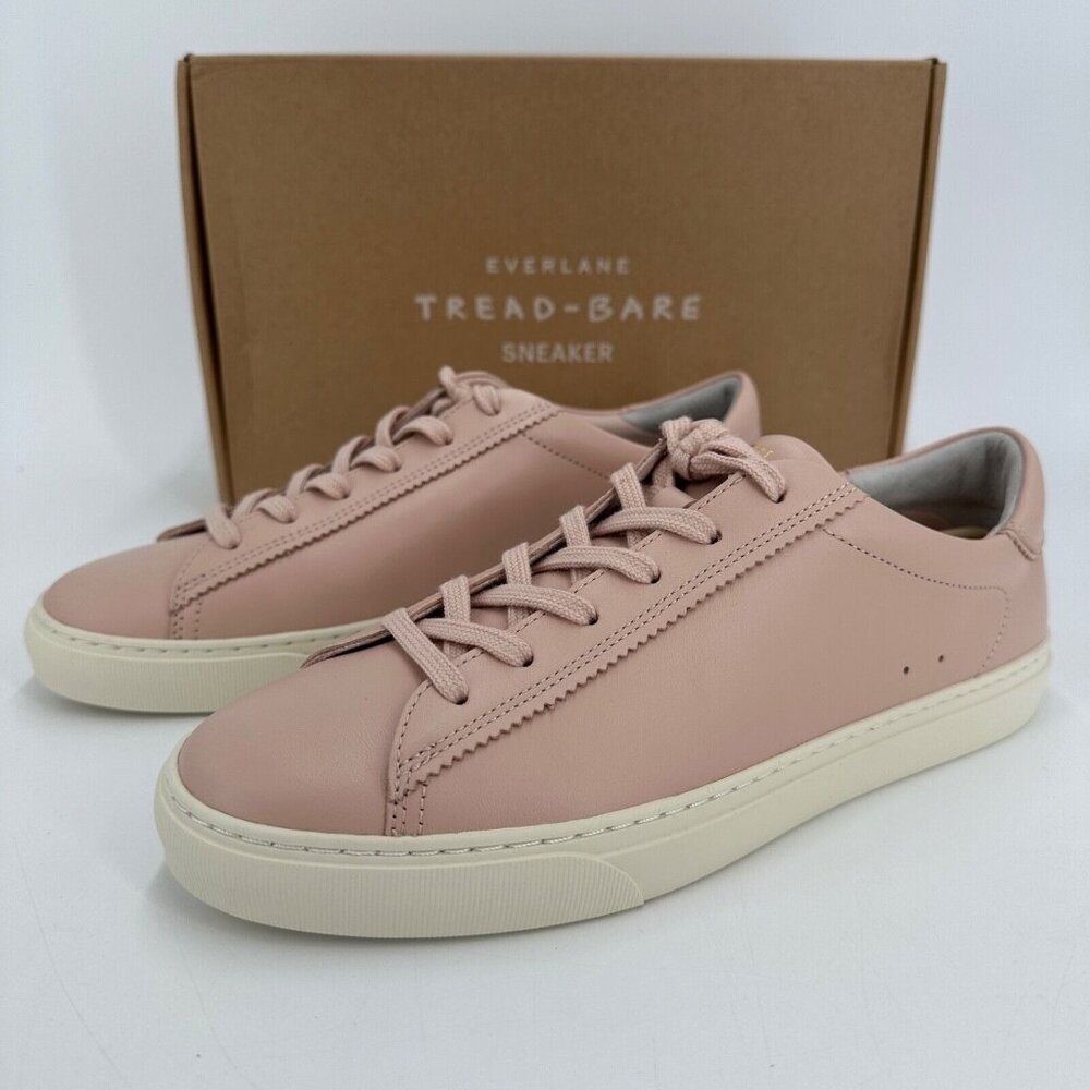 Everlane The Day Sneaker in Pale Pink Leather sz 5 Women's Lace-up Shoes Casual